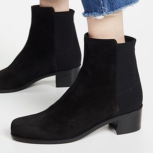 Stuart Weitzman Easyon Reserve Black Suede Booties